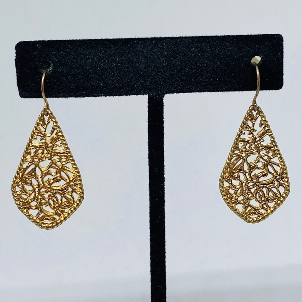 Earrings Filigree dangle earring scrollwork earrings